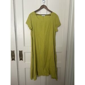 Bryn Walker Linen Midi Shift Dress Womens Size Small Classic Lightweight
